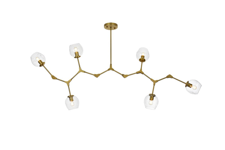 70 Inch Chandelier In Brass by Elegant Lighting