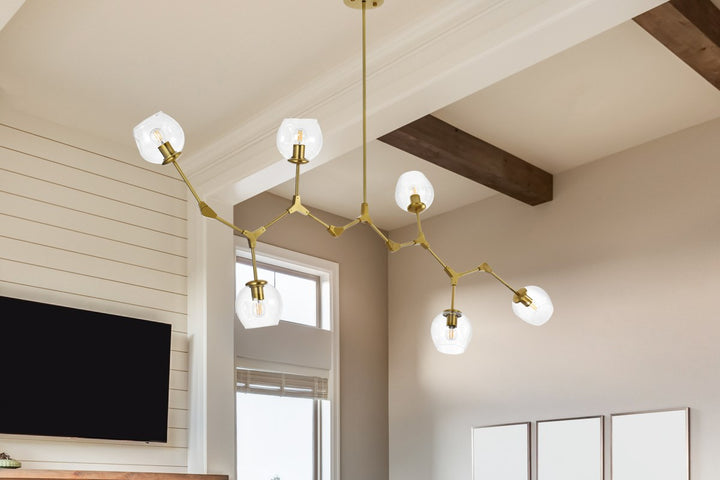 70 Inch Chandelier In Brass