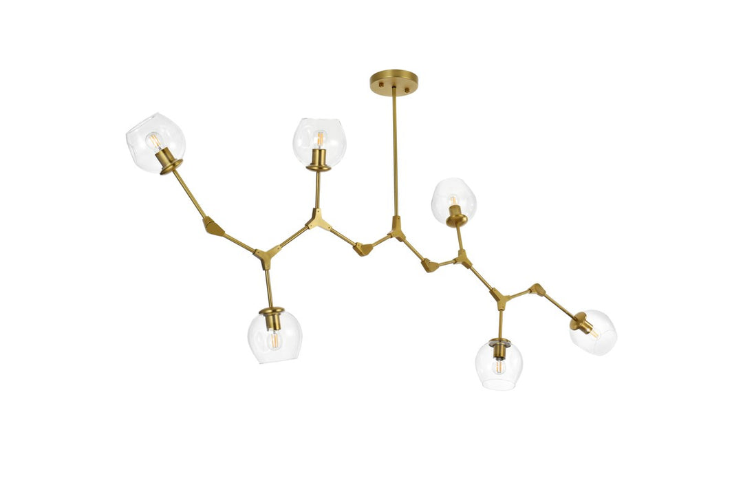 70 Inch Chandelier In Brass