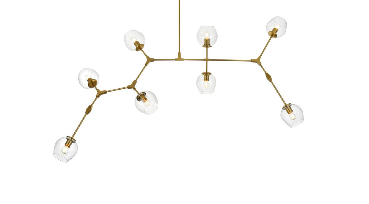 74 Inch Chandelier In Brass