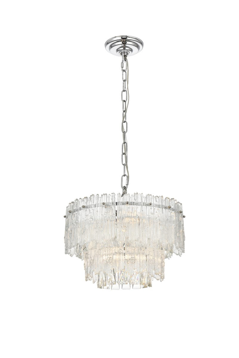15 Inch Pendant Light In Chrome by Elegant Lighting