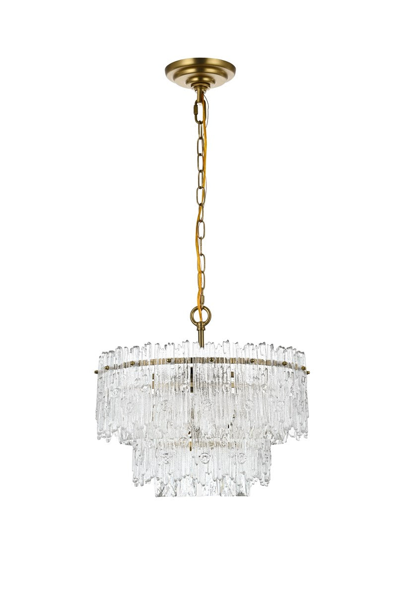 15 Inch Pendant Light In Satin Gold