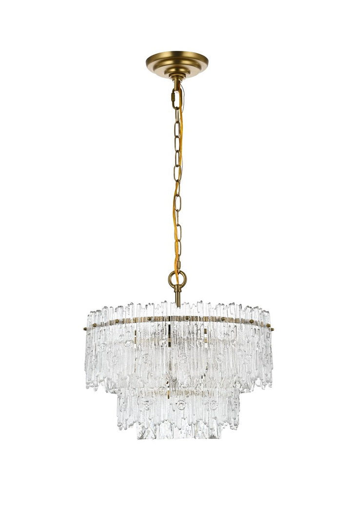 15 Inch Pendant Light In Satin Gold