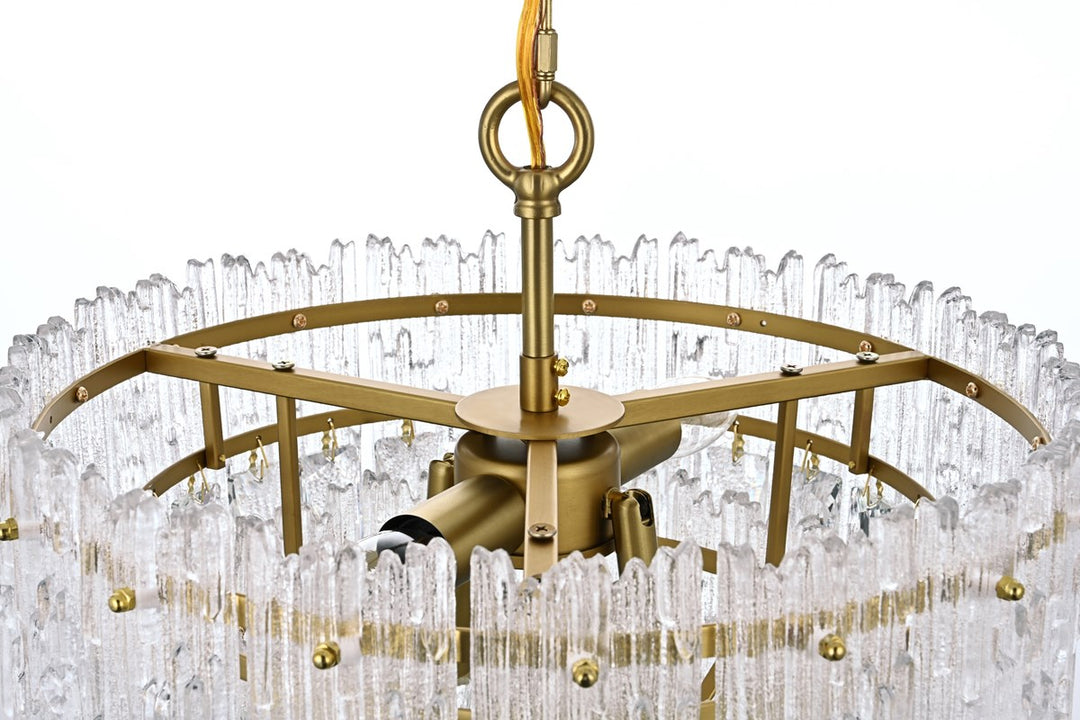 15 Inch Pendant Light In Satin Gold