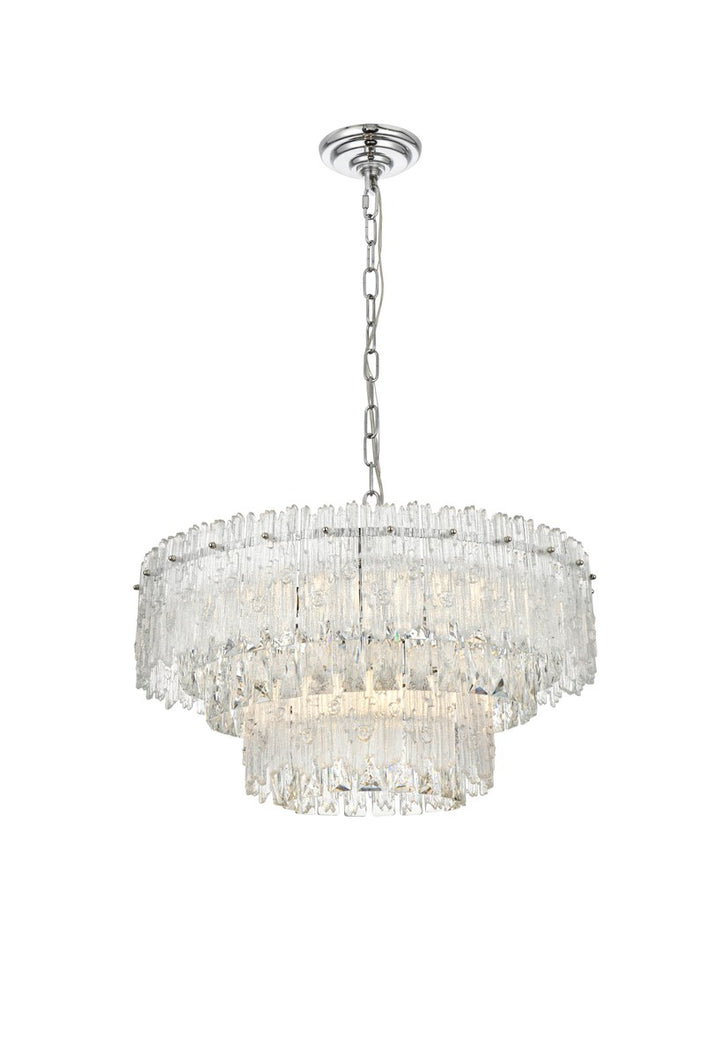 21 Inch Pendant Light In Chrome by Elegant Lighting