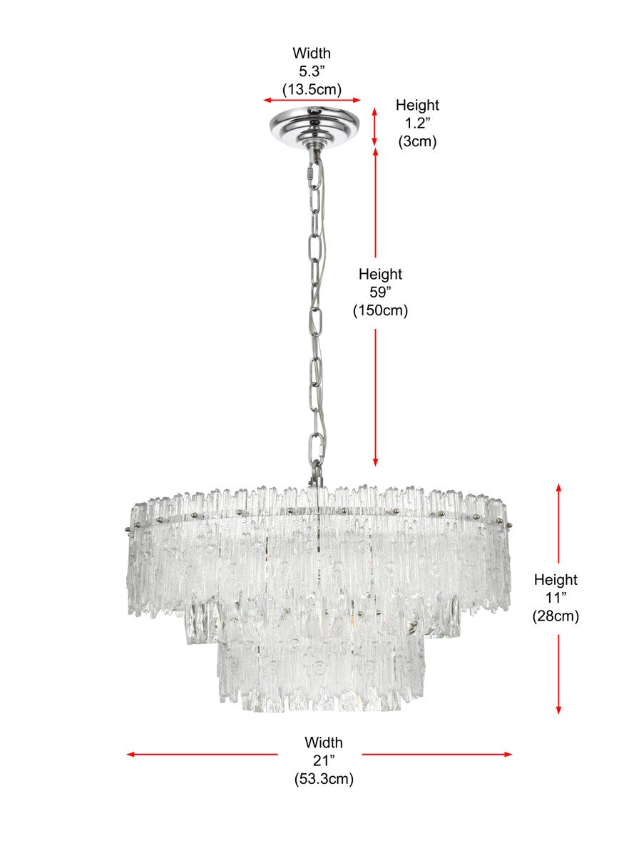 21 Inch Pendant Light In Chrome