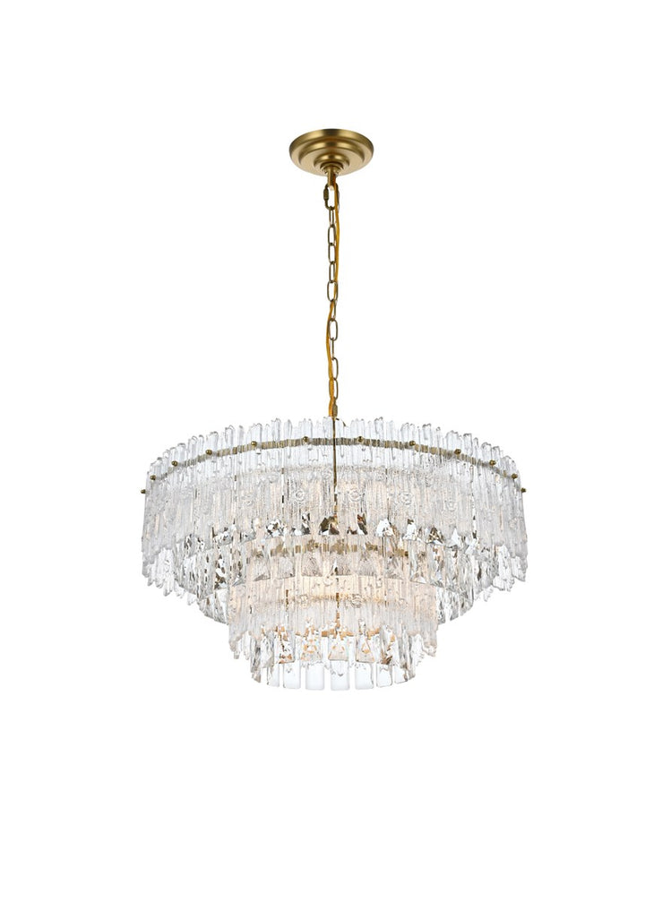 21 Inch Pendant Light In Satin Gold by Elegant Lighting