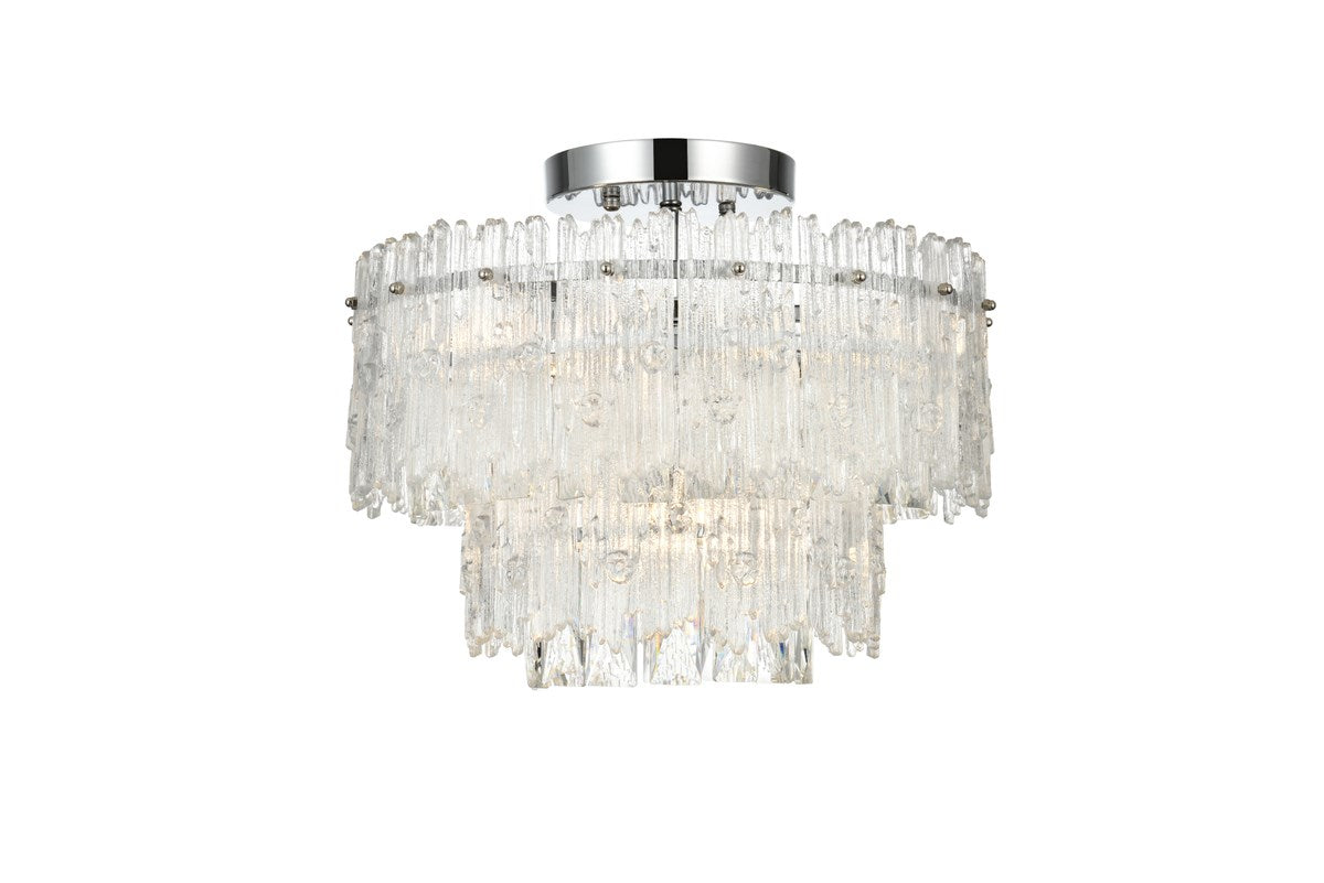 15 inch Flush Mount Light  in Chrome by Elegant Lighting