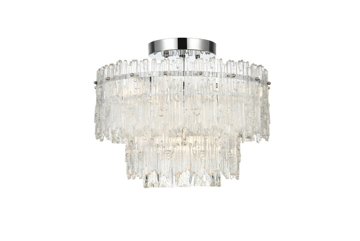 15 inch Flush Mount Light  in Chrome by Elegant Lighting