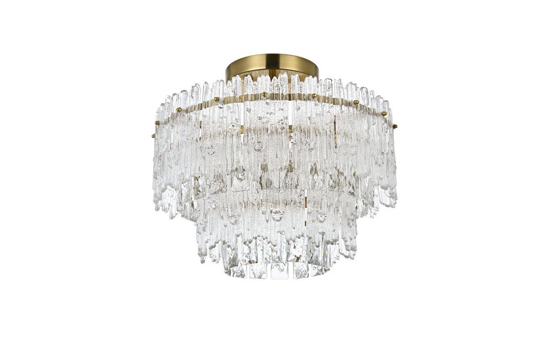15 inch Flush Mount Light  in Satin Gold
