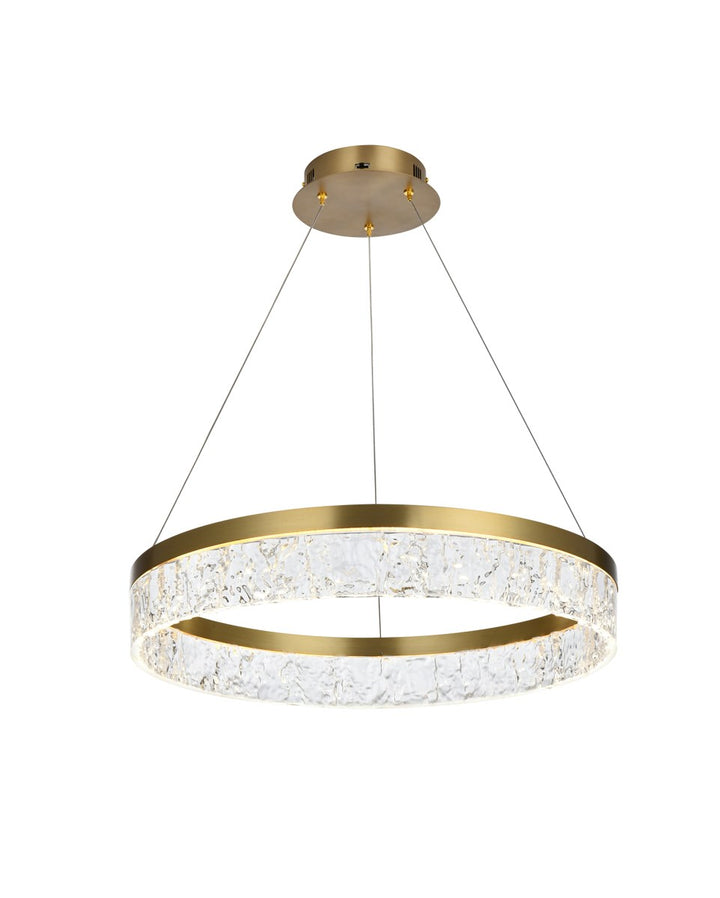 22 Inch Adjustable Led Chandelier In Satin Gold