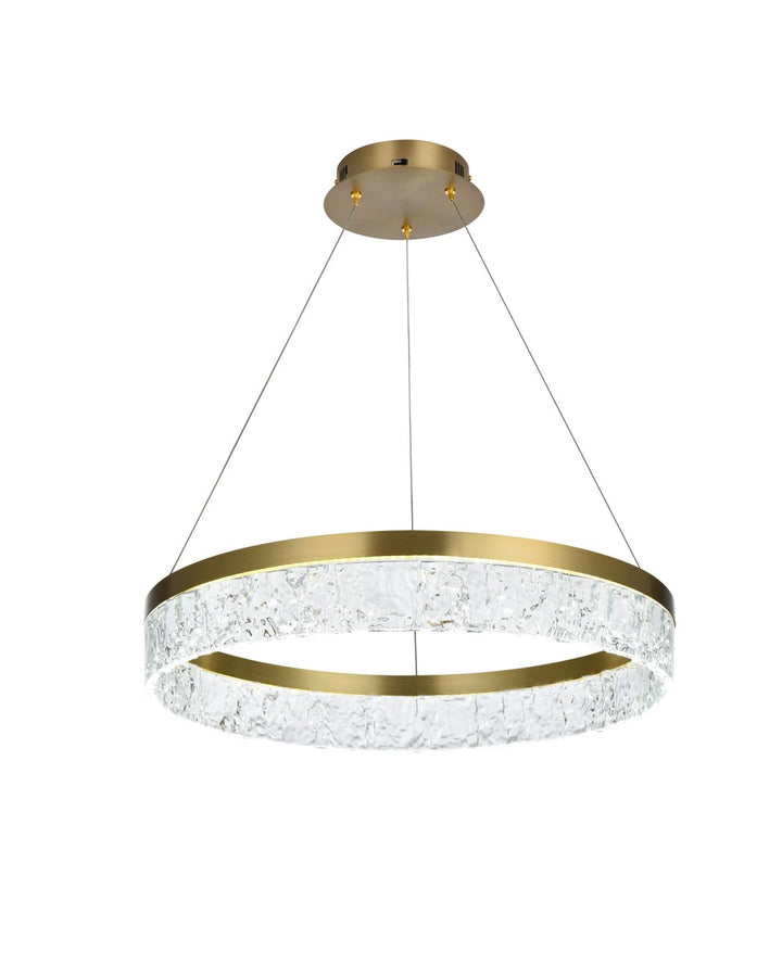 22 Inch Adjustable Led Chandelier In Satin Gold
