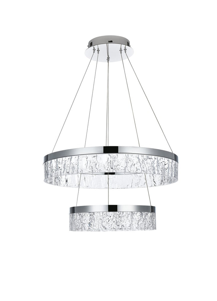 22 Inch Adjustable Led Chandelier In Chrome