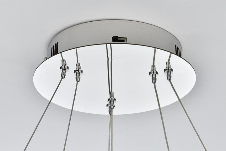 22 Inch Adjustable Led Chandelier In Chrome