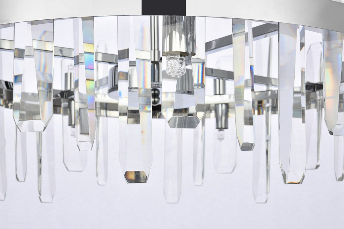 25 Inch Crystal Round Pendant In Chrome