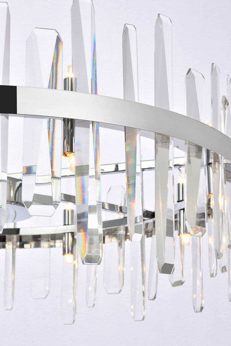 32 Inch Crystal Round Chandelier In Chrome