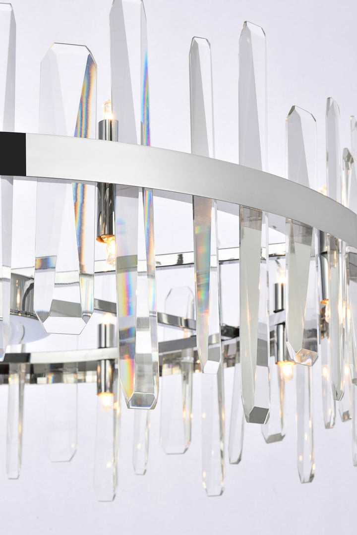 32 Inch Crystal Round Chandelier In Chrome