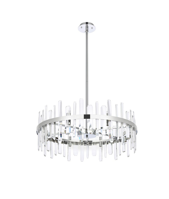 32 Inch Crystal Round Chandelier In Chrome