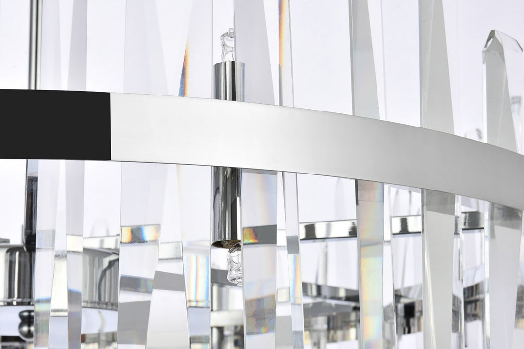 32 Inch Crystal Round Chandelier In Chrome