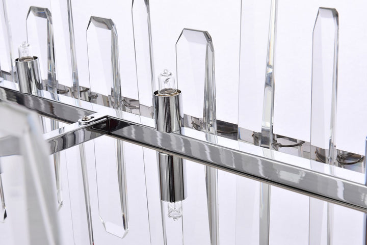42 Inch Crystal Rectangle Chandelier In Chrome