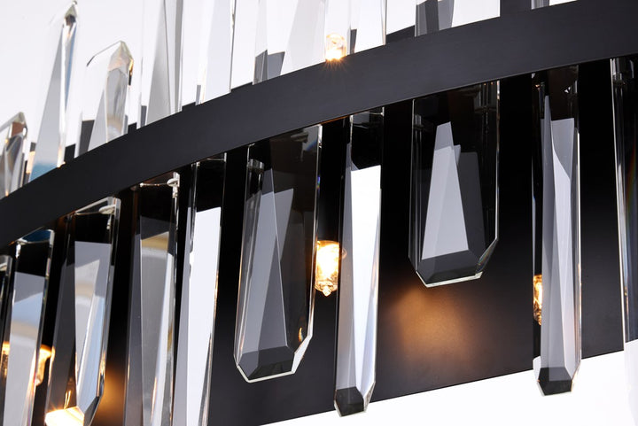 24 Inch Crystal Bath Sconce In Black