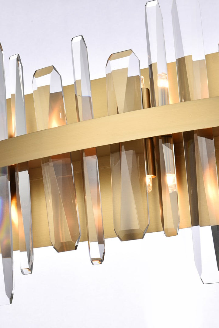 24 Inch Crystal Bath Sconce In Satin Gold