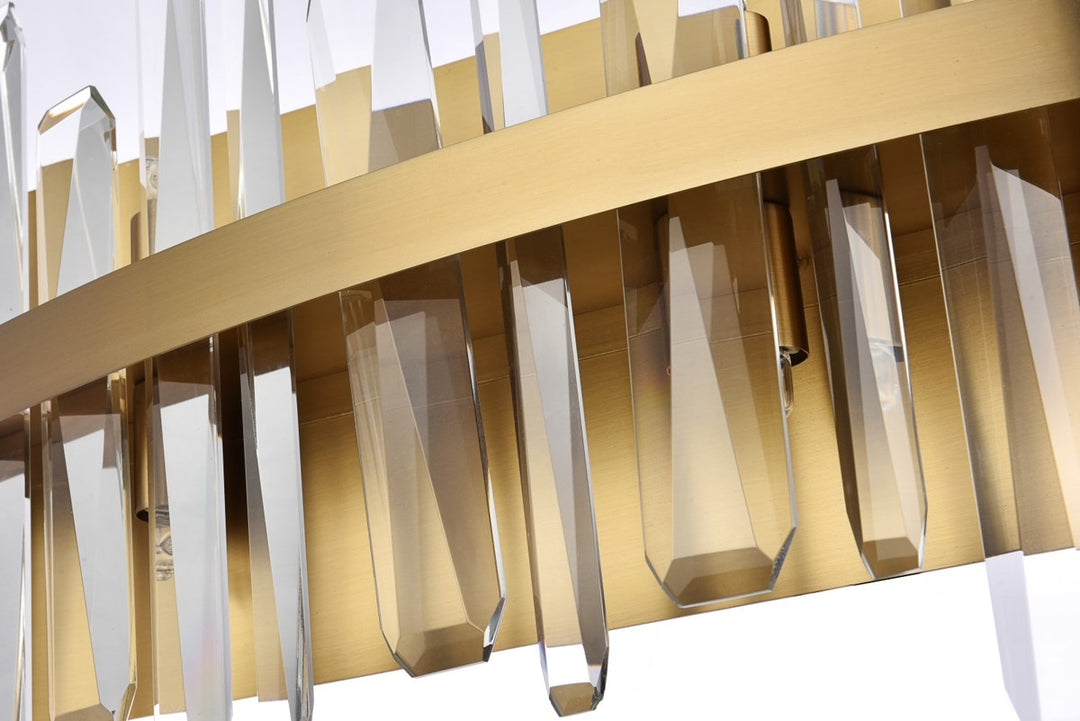 24 Inch Crystal Bath Sconce In Satin Gold