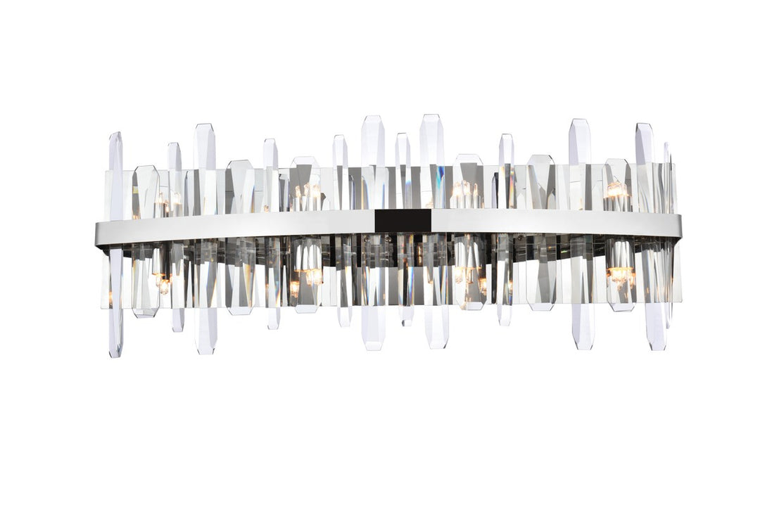 30 Inch Crystal Bath Sconce In Chrome by Elegant Lighting
