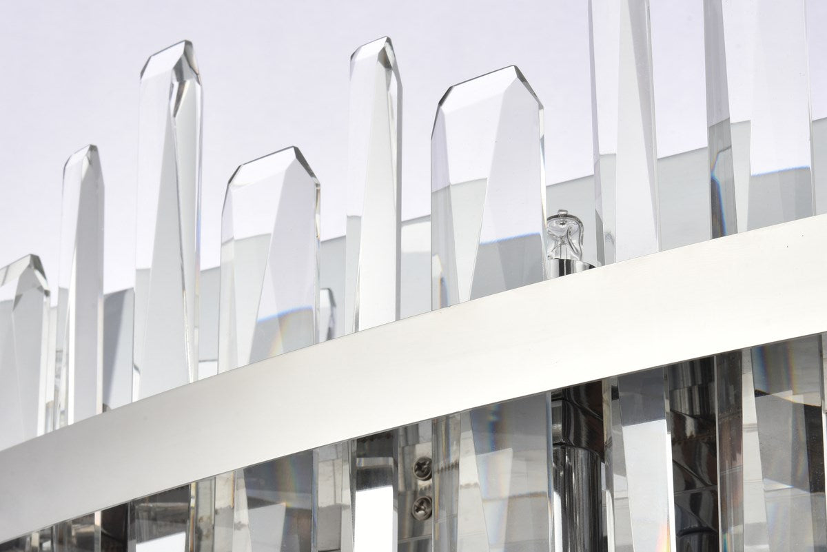 30 Inch Crystal Bath Sconce In Chrome