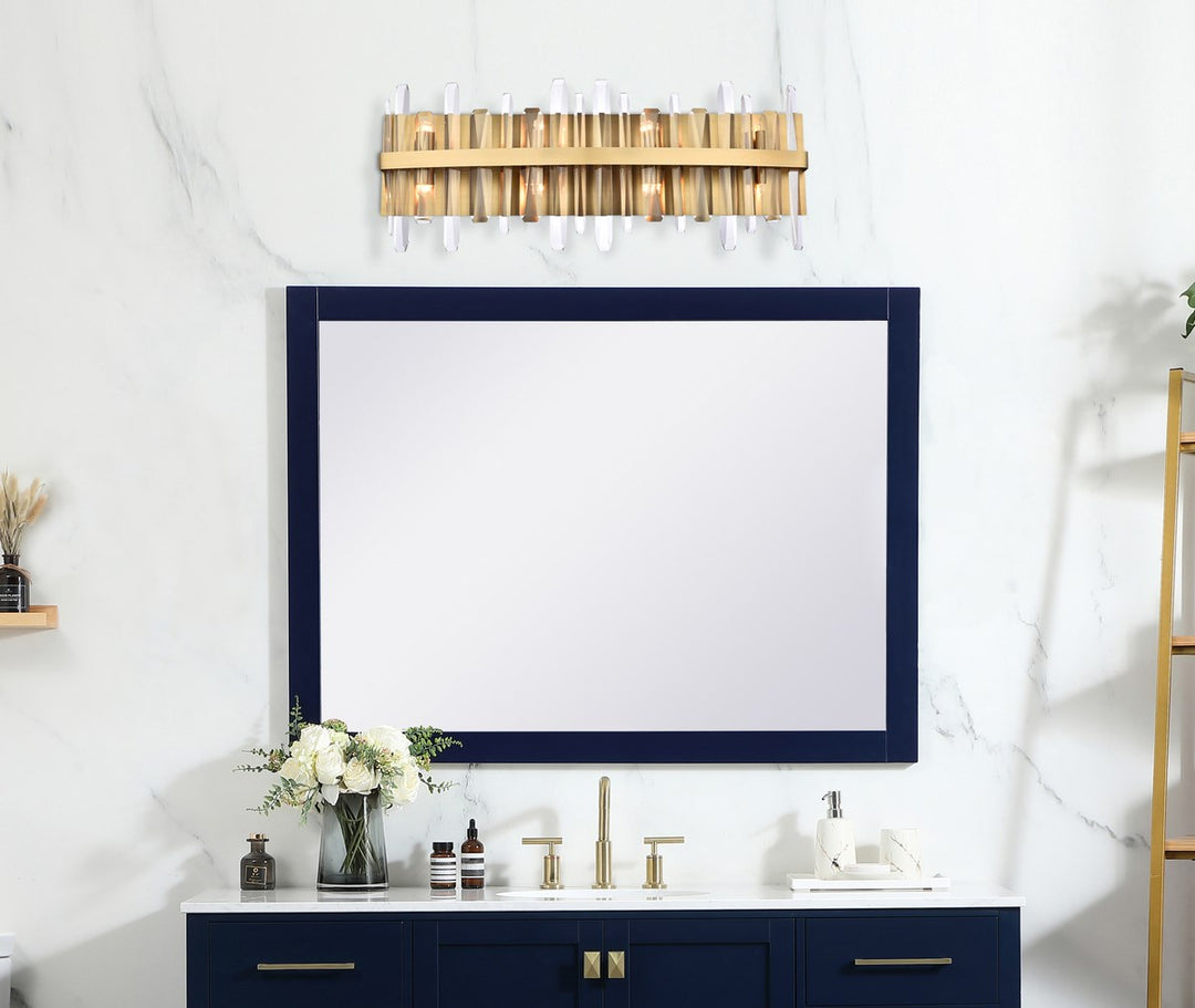 30 Inch Crystal Bath Sconce In Satin Gold