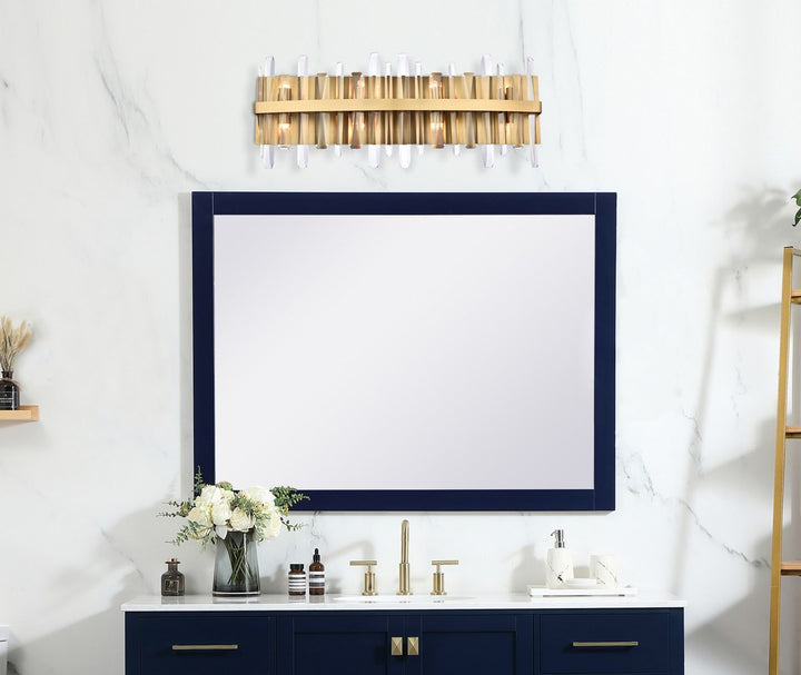30 Inch Crystal Bath Sconce In Satin Gold