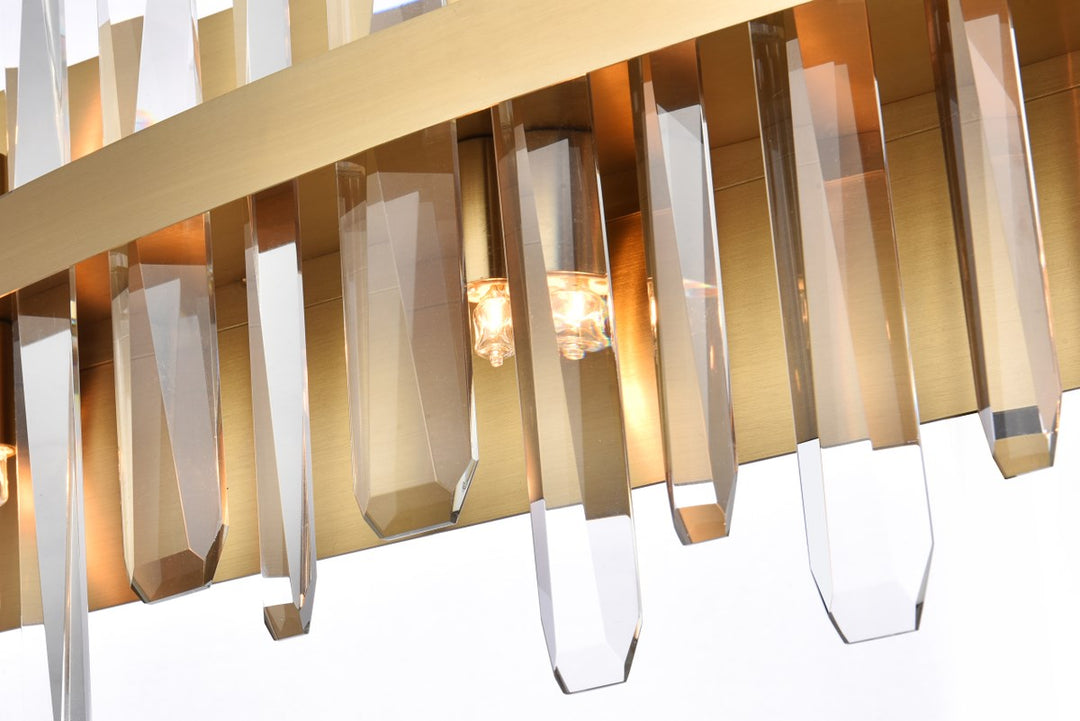 30 Inch Crystal Bath Sconce In Satin Gold