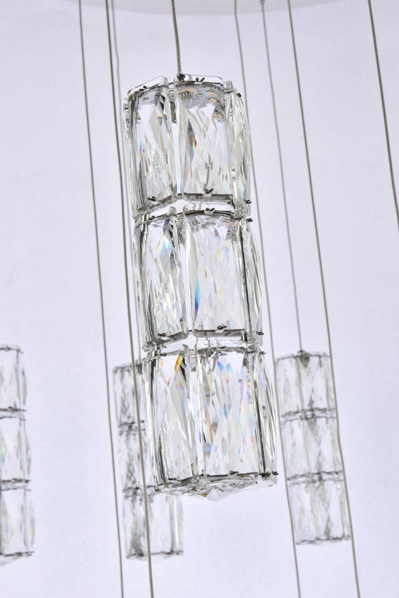 38 Inch Led Chandelier In Chrome
