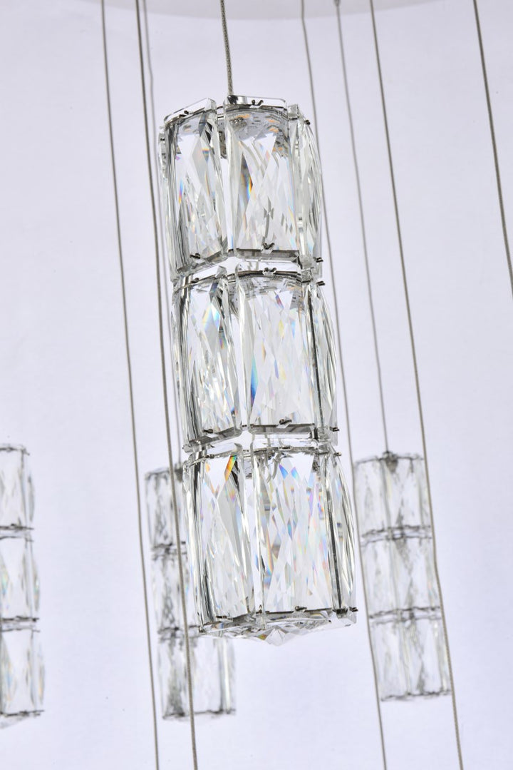 38 Inch Led Chandelier In Chrome