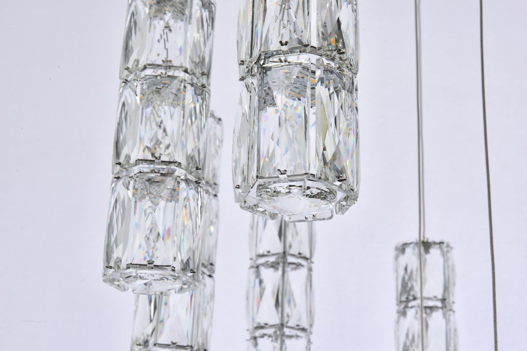 38 Inch Led Chandelier In Chrome