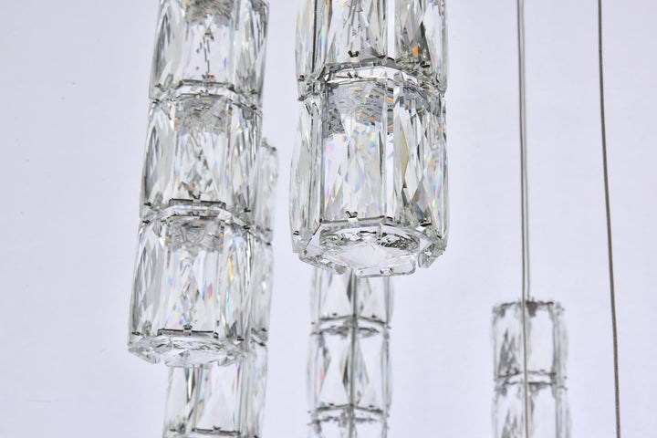 38 Inch Led Chandelier In Chrome