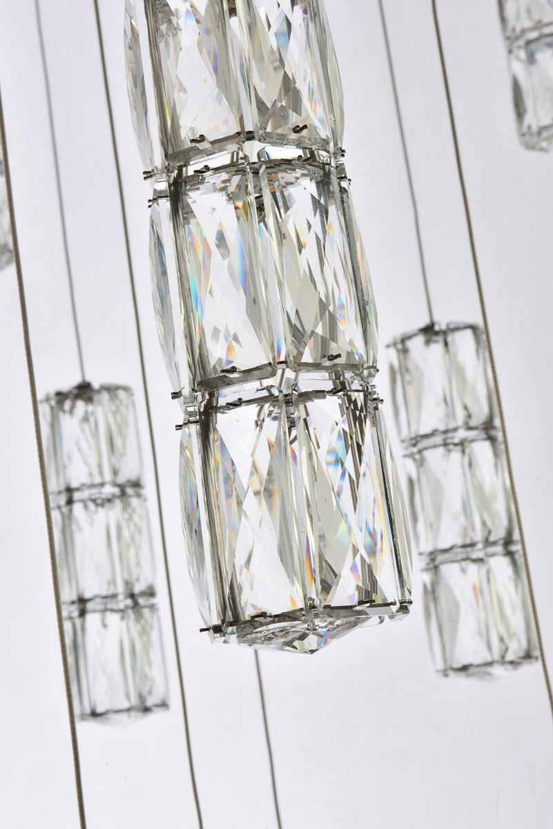 42 Inch Led Chandelier In Chrome