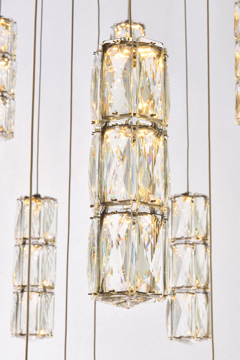 42 Inch Led Chandelier In Chrome
