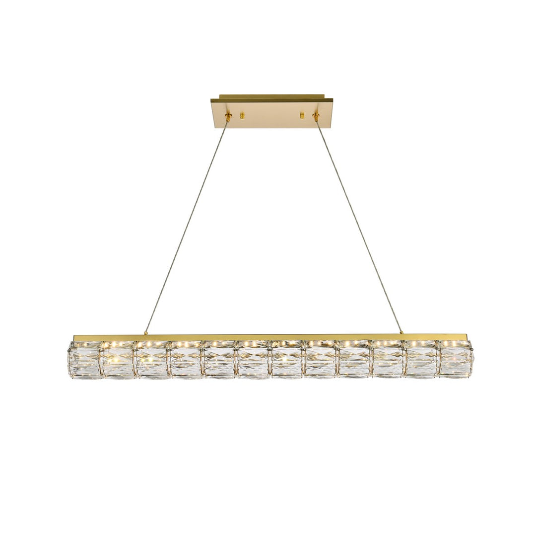 36 Inch Led Linear Pendant In Gold by Elegant Lighting