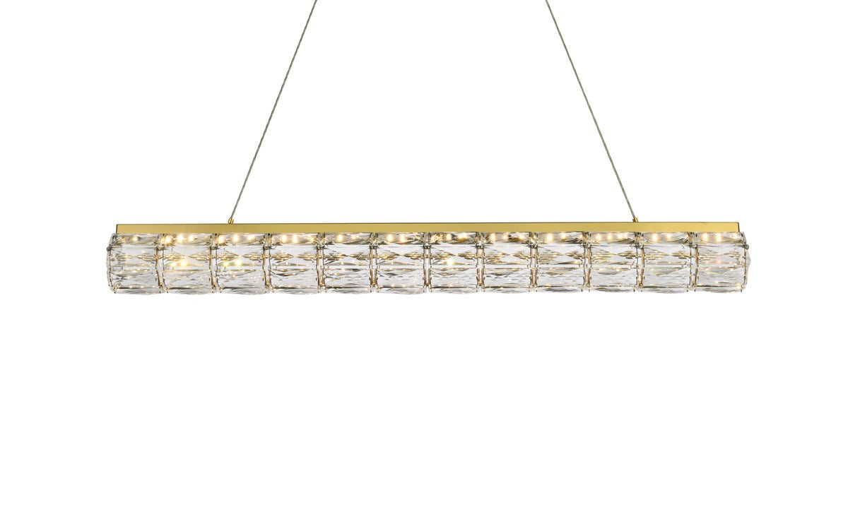 36 Inch Led Linear Pendant In Gold