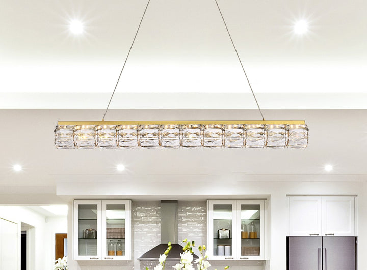 36 Inch Led Linear Pendant In Gold