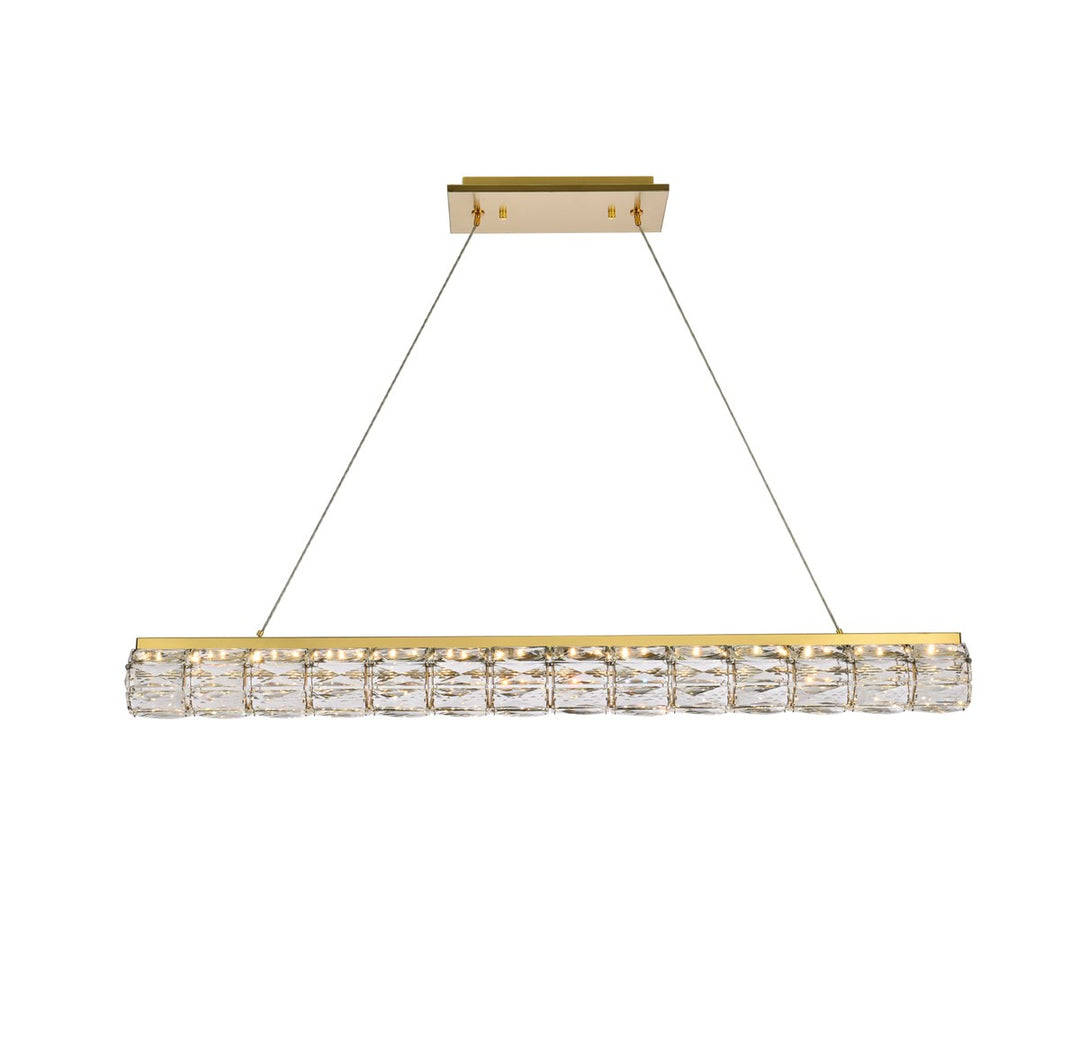 42 Inch Led Linear Pendant In Gold by Elegant Lighting