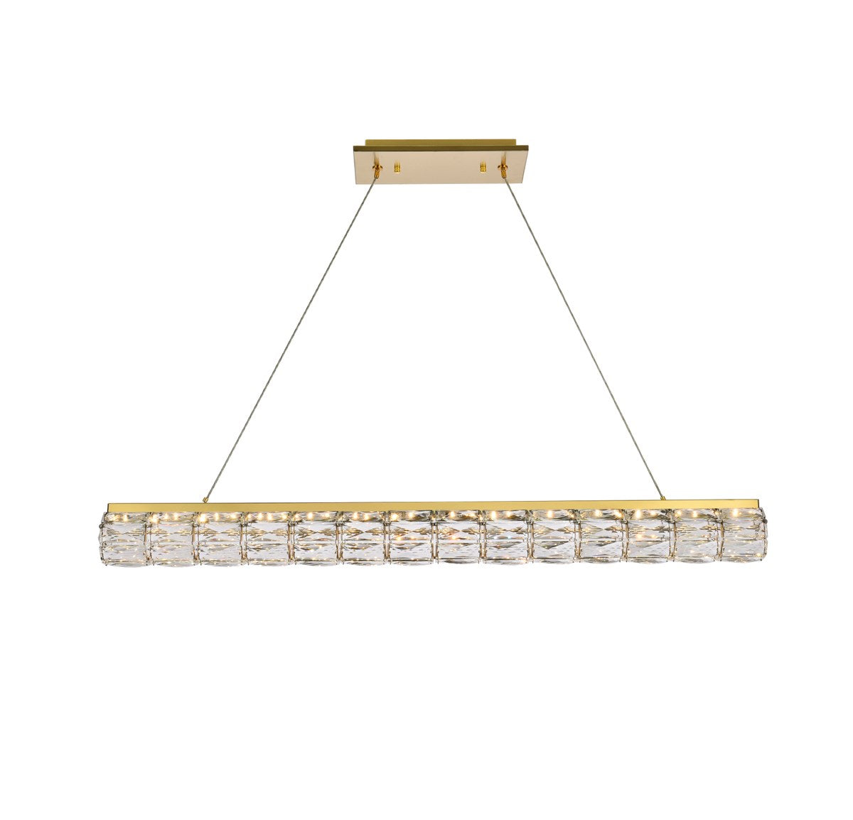 42 Inch Led Linear Pendant In Gold by Elegant Lighting