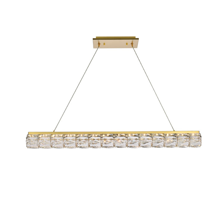 42 Inch Led Linear Pendant In Gold by Elegant Lighting