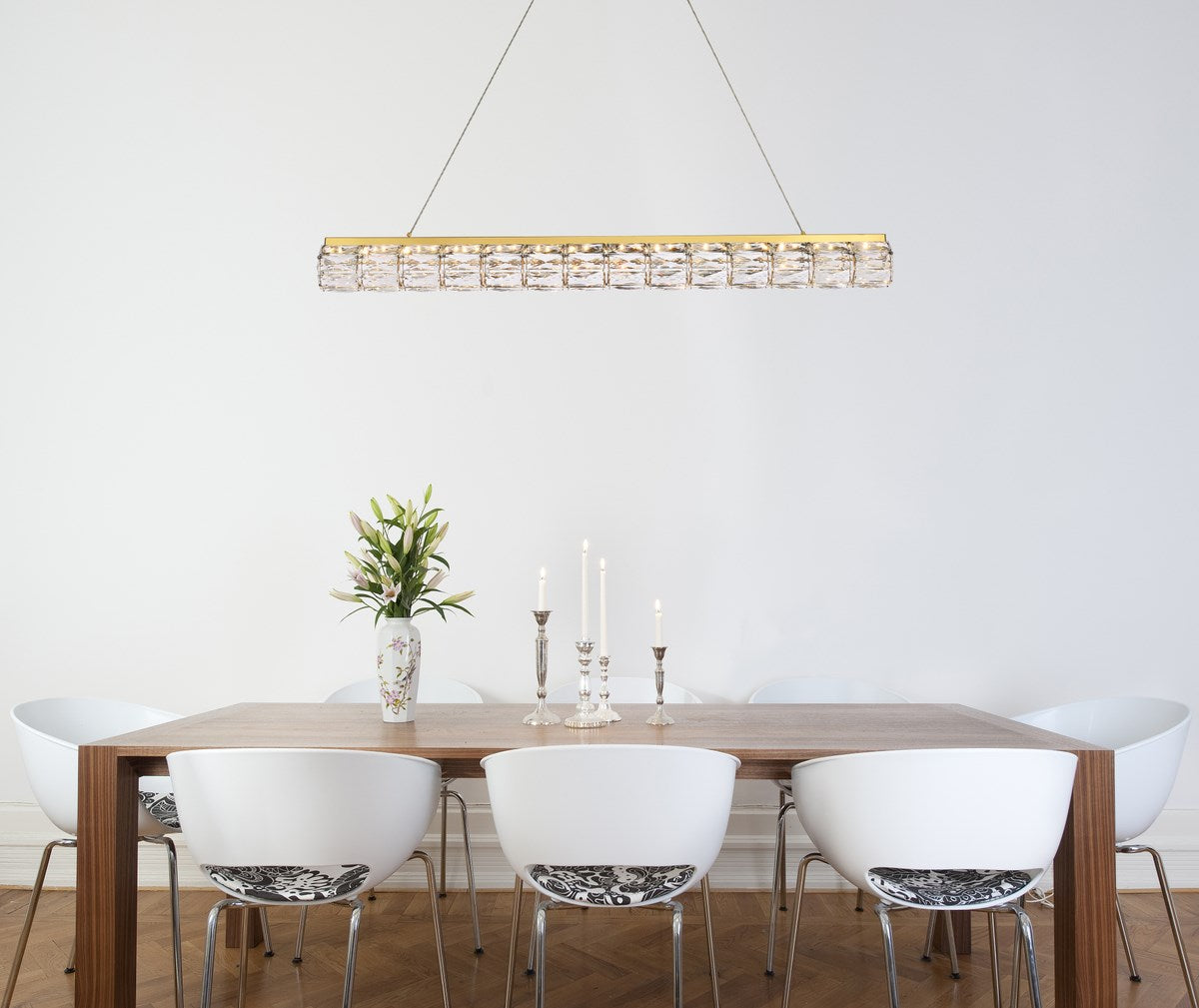 42 Inch Led Linear Pendant In Gold