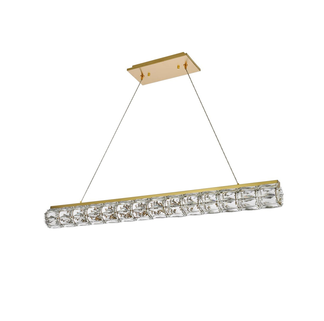 42 Inch Led Linear Pendant In Gold