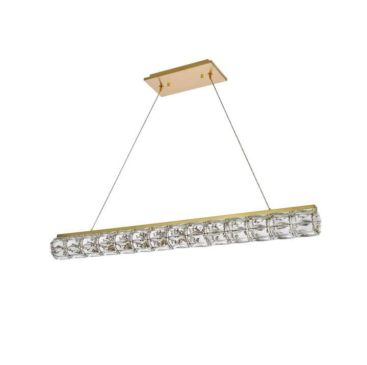 42 Inch Led Linear Pendant In Gold