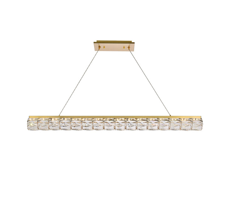 48 Inch Led Linear Pendant In Gold by Elegant Lighting