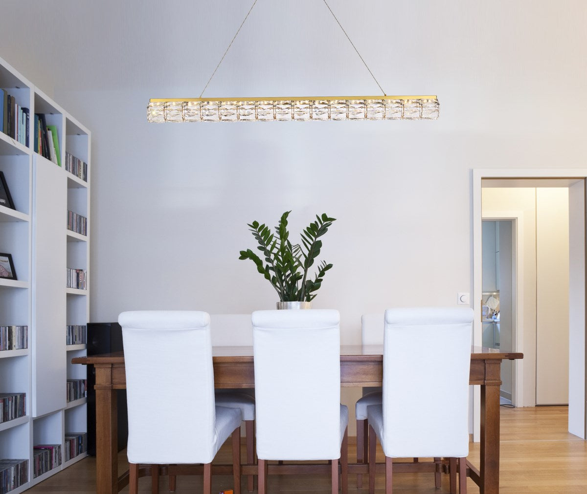 48 Inch Led Linear Pendant In Gold