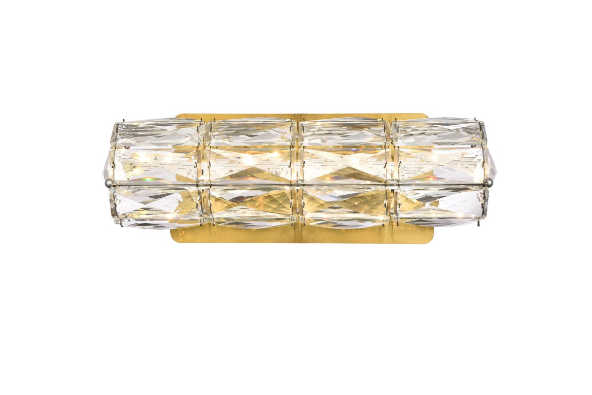 12 Inch Led Linear Wall Sconce In Gold by Elegant Lighting